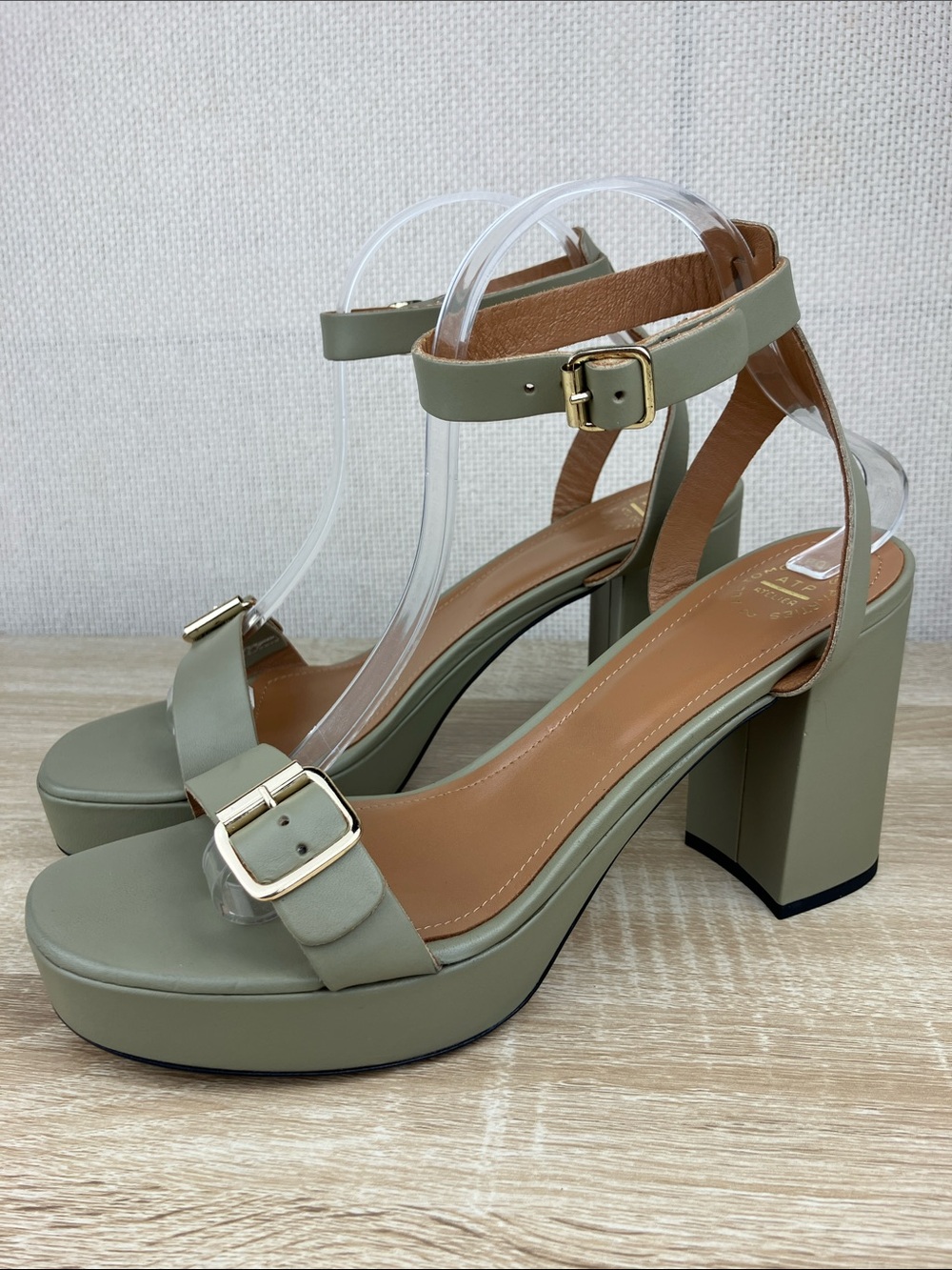 ATP Atelier Concesio Chunky Platform Block Heel Sandals Leather NEW